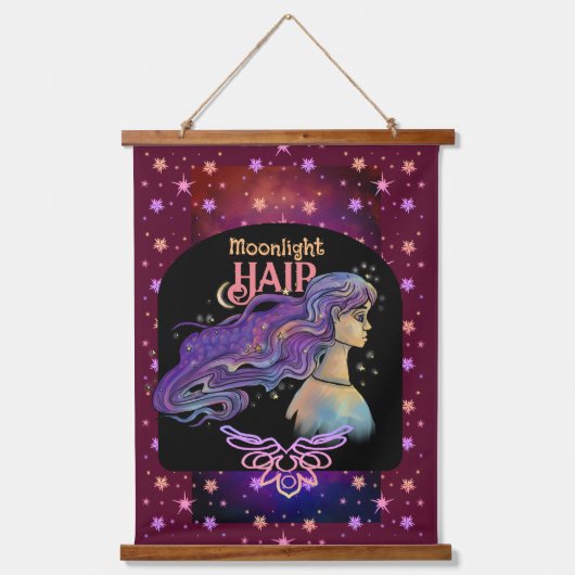 ムーンライトヘアサロン&スパ 吊り下げ型タペストリー (正面)