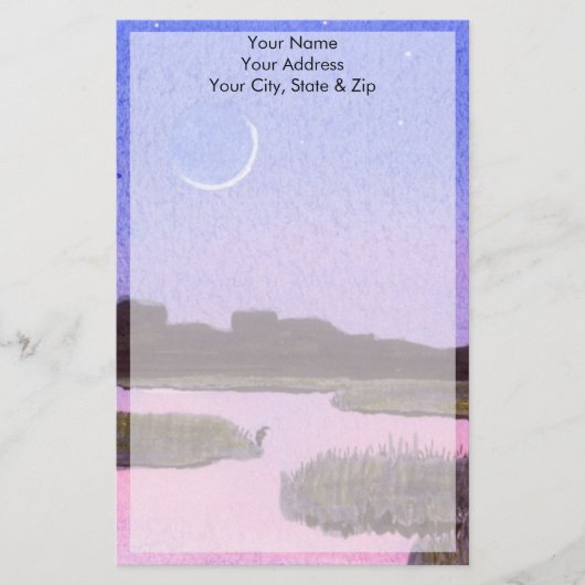 ムーンライトヘロン 便箋 (正面)