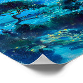 ムーンライトベイとボート印象派ノクターン ポスター (角)