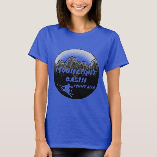 ムーンライトベイスンモンタナスキーヤー Tシャツ (正面)