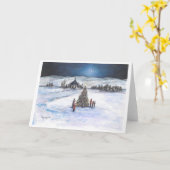 ムーンライトマウンテンクリスマスカード カード (黄色い花)