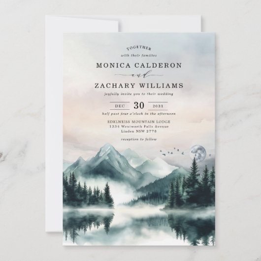 ムーンライトマウンテンパインツリーフォレ結婚スト 招待状 (正面)