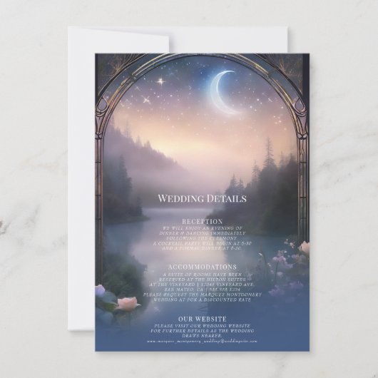 ムーンライトマウンテンフォレストレイクスター結婚ズ詳細 招待状 (正面)
