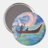 ムーンライトマグネットで帆 マグネット (正面/裏面)