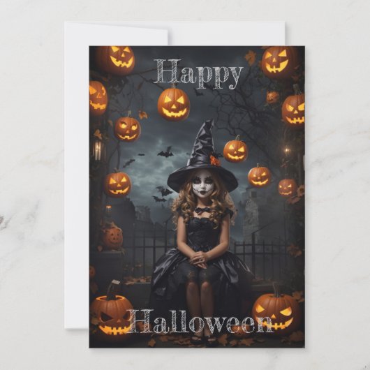 ムーンライトマスカレード：魅惑的なハロウィーンの出来事 招待状 (正面)