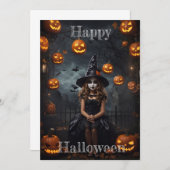 ムーンライトマスカレード：魅惑的なハロウィーンの出来事 招待状 (正面/裏面)