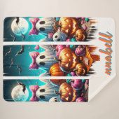 ムーンライトミシュチ – ピンクの弓の幽霊 シェルパブランケット (正面(横))