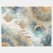 ムーンライトモスクセレニティフォーラマダン フリースブランケット (正面(横))