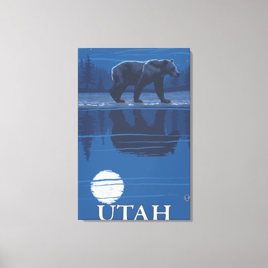 ムーンライトユタ州のベアー キャンバスプリント (正面)