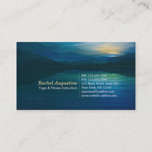 ムーンライトヨガ先生ハーフムーンポーズ5クラスパス ロイヤリティカード (裏面)