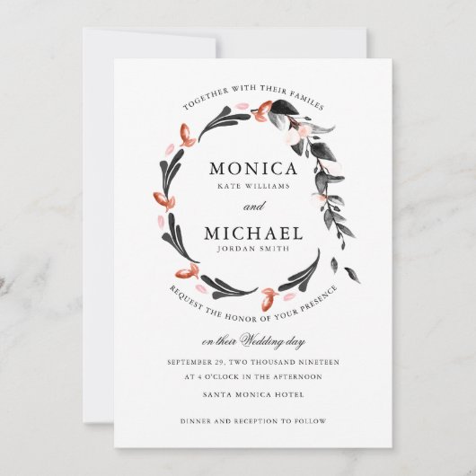 ムーンライトリース |ボモダンタニ結婚ーズ 招待状 (正面)