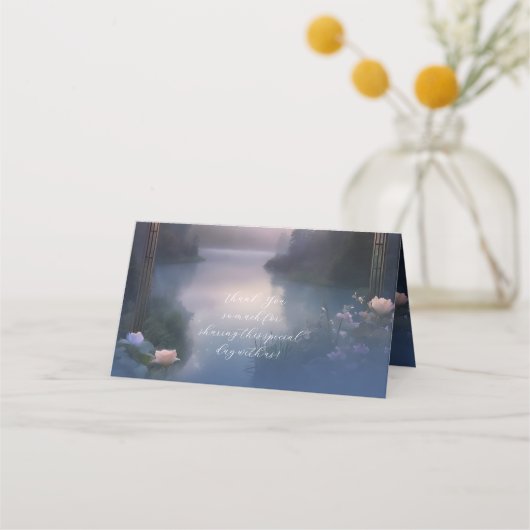 ムーンライトレイクフォレストファンタジーウェディングレセプション プレイスカード (裏面)