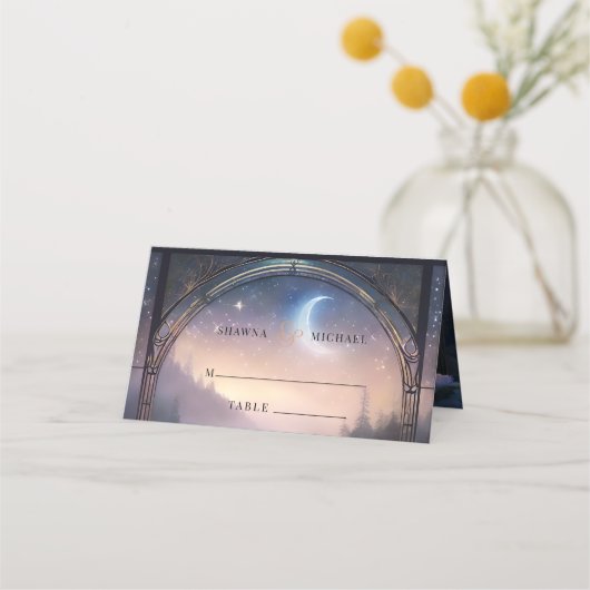 ムーンライトレイクフォレストファンタジーウェディングレセプション プレイスカード (正面)