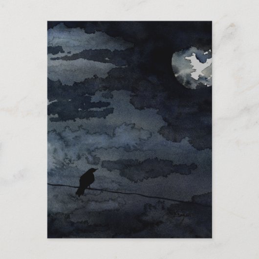 ムーンライトレイブン – フルムーンアート ポストカード (正面)