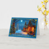 ムーンライトレーンクリスマスカード カード (黄色い花)