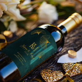 ムーンライトロマンスありがとうエメラルドグリーンID881 ワインラベル