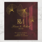 ムーンライトロマンスありがとうブルゴーニュID881 ワインラベル (シングルラベル)