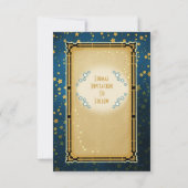 ムーンライトロマンスウェディングセーブザデート - ブロンド 招待状 (裏面)