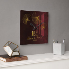 ムーンライトロマンスブルゴーニュID881 スクエア壁時計