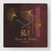 ムーンライトロマンスブルゴーニュID881 スクエア壁時計 (正面)