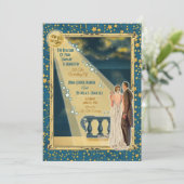 ムーンライトロマンス結婚式招待状2 – ブルネット 招待状 (スタンド正面)