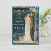 ムーンライトロマンス結婚式招待状 – レッドヘッド 招待状 (スタンド正面)