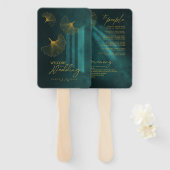 ムーンライトロマンス結婚式 プログラムエメラルドGr ID881 ハンドファン (正面&裏面)