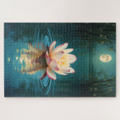 ムーンライトロータスフラワーパズル ジグソーパズル (横)