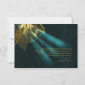 ムーンライトロ結婚マンスのエメラルドグリーンID881 サンキューカード (裏面)