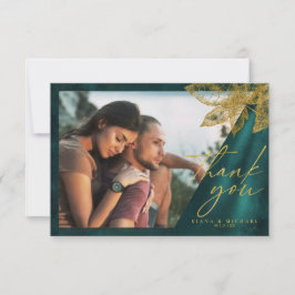 ムーンライトロ結婚マンスのエメラルドグリーンID881 サンキューカード