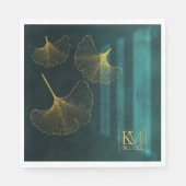 ムーンライトロ結婚マンスのエメラルドグリーンID881 スタンダードランチョンナプキン (正面)