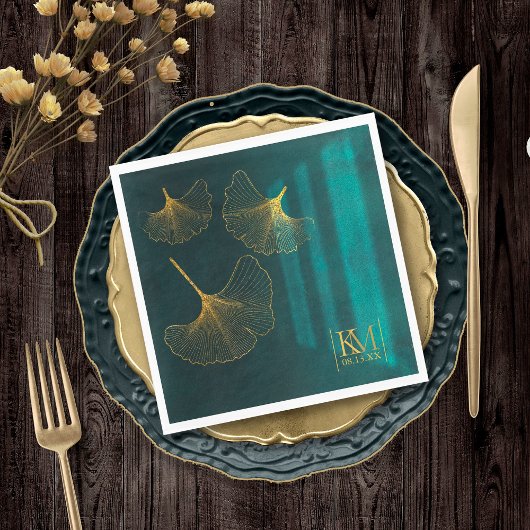 ムーンライトロ結婚マンスのエメラルドグリーンID881 スタンダードランチョンナプキン