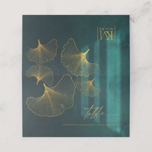 ムーンライトロ結婚マンスのエメラルドグリーンID881 プレイスカード (外部開封)