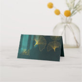 ムーンライトロ結婚マンスのエメラルドグリーンID881 プレイスカード (裏面)