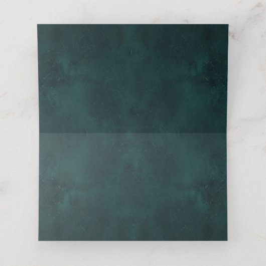 ムーンライトロ結婚マンスのエメラルドグリーンID881 プレイスカード (内部開封)