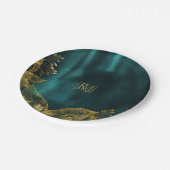 ムーンライトロ結婚マンスのエメラルドグリーンID881 ペーパープレート (アングル)