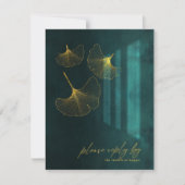 ムーンライトロ結婚マンスのエメラルドグリーンID881 出欠カード (正面)