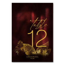 ムーンライトロ結婚マンスのブルゴーニュID881 テーブルナンバー