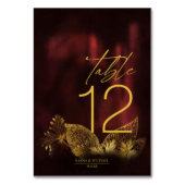 ムーンライトロ結婚マンスのブルゴーニュID881 テーブルナンバー (裏面)