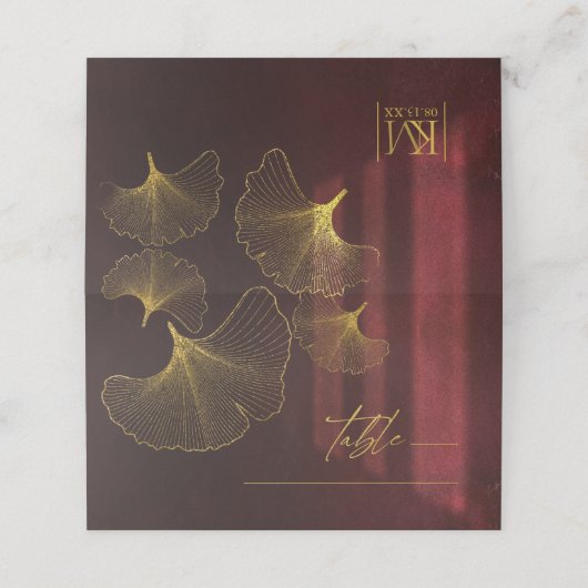 ムーンライトロ結婚マンスのブルゴーニュID881 プレイスカード (外部開封)