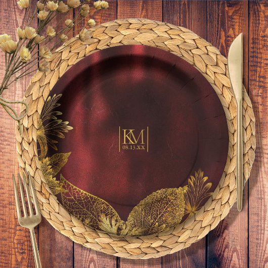 ムーンライトロ結婚マンスのブルゴーニュID881 ペーパープレート