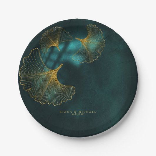 ムーンライトロ結婚マンスの2エメラルドグリーンID881 ペーパープレート (正面)