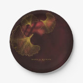 ムーンライトロ結婚マンスの2ブルゴーニュID881 ペーパープレート (正面)