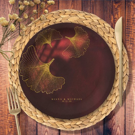 ムーンライトロ結婚マンスの2ブルゴーニュID881 ペーパープレート