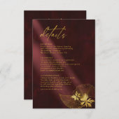 ムーンライトロ結婚マンス詳細ブルゴーニュID881 エンクロージャーカード (正面/裏面)