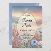 ムーンライトワイルドフラワーウィスパーズディナーパーティー 招待状 (正面/裏面)