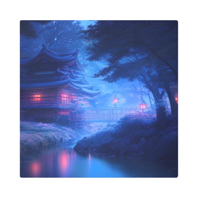 ムーンライトヴィレッジ メタルプリント (正面)