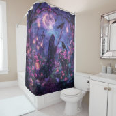 ムーンライト墓地シーン シャワーカーテン (インサイチュ)