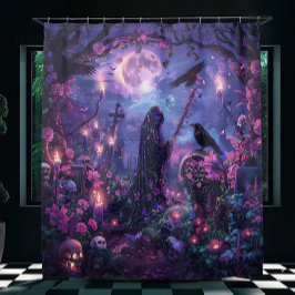 ムーンライト墓地シーン シャワーカーテン