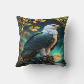 ムーンライト湖に浮かぶワシ クッション (裏面)